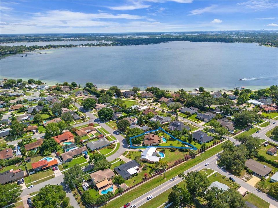 Aerial View of Lake Conway Shores