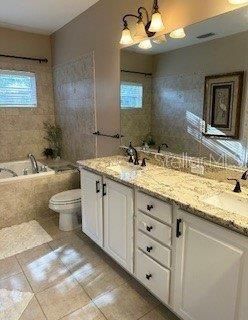 Master Bath vanity - double sinks, large mirror