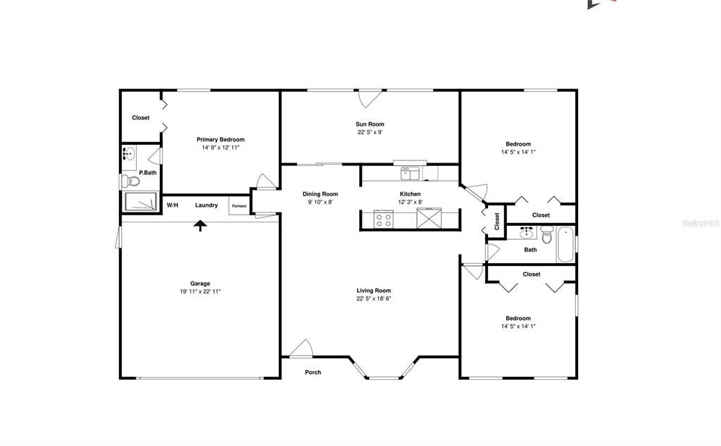 На продажу: $324,900 (3 спален, 2 ванн, 4532 Квадратных фут)