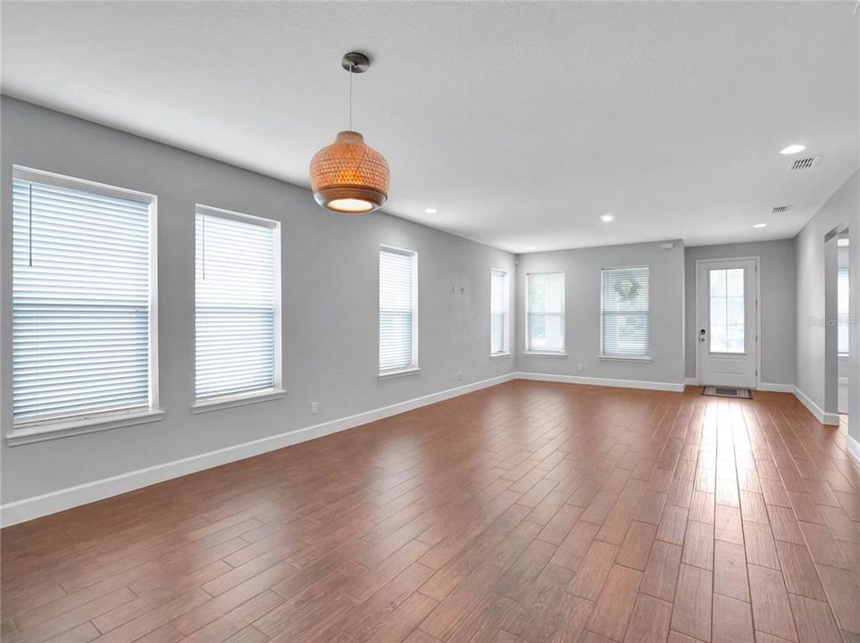 Virtually Staged room looking toward the kitchen