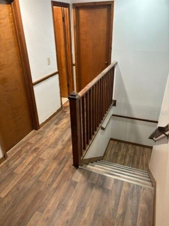 Hallway with new flooring