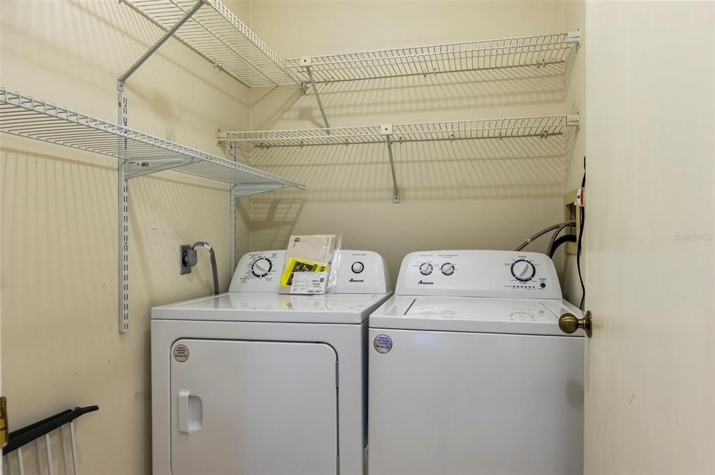 Private Laundry inside unit, adds storage space