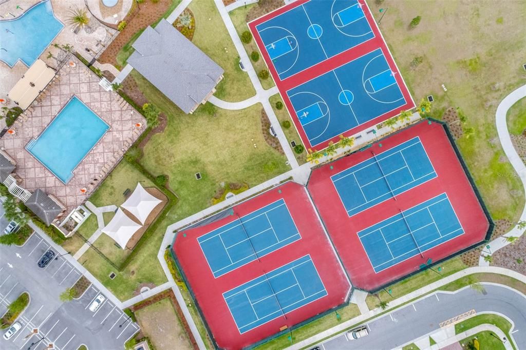 Tennis and Basketball courts