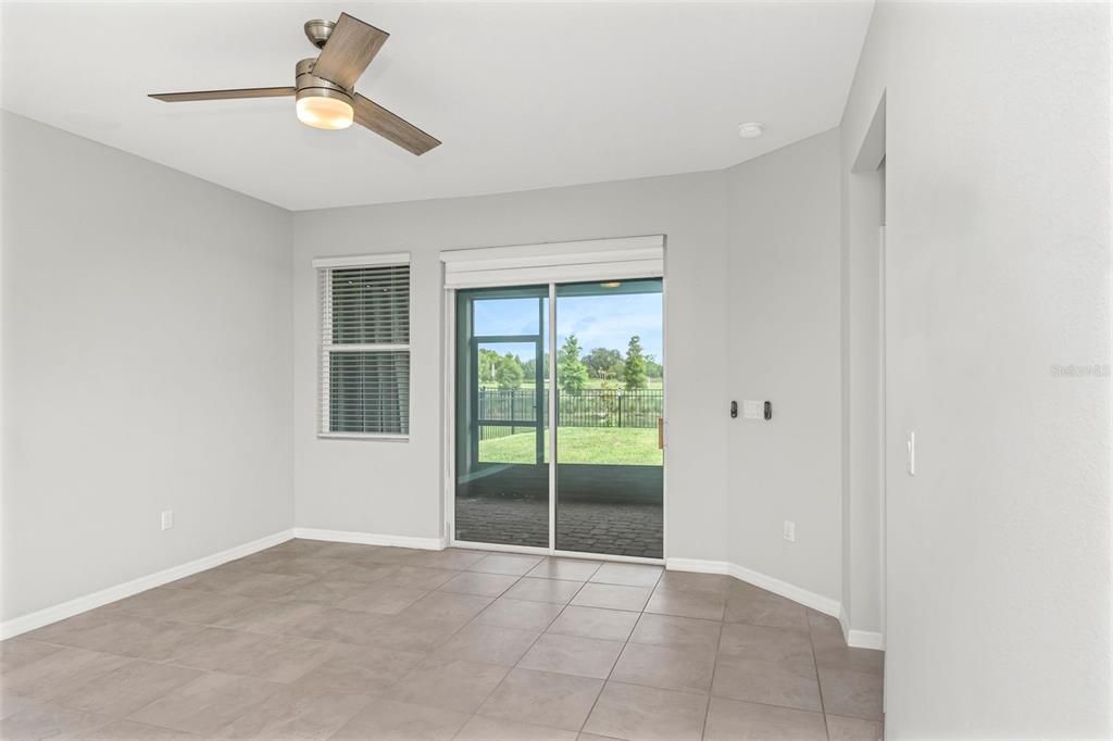 Living room with patio access