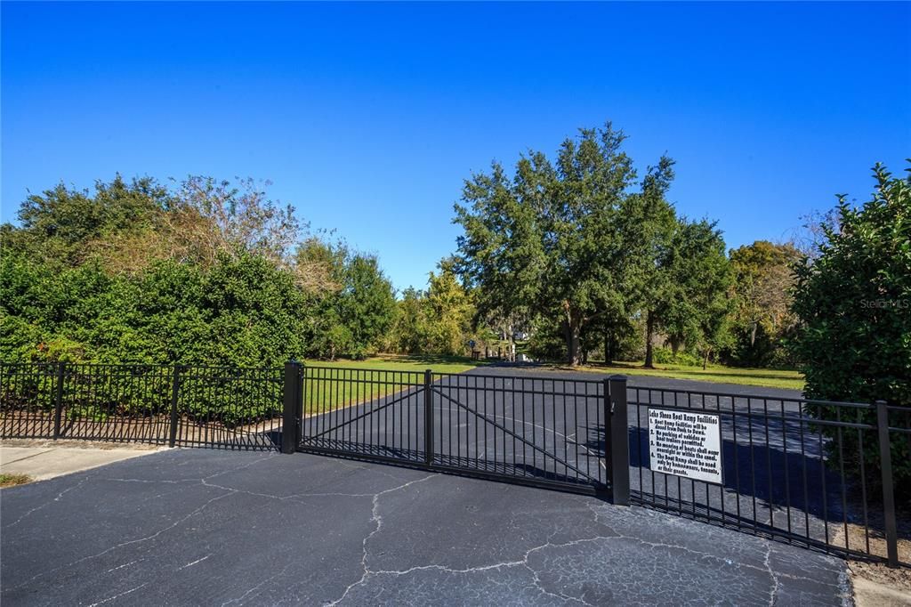 ENTRANCE TO COMMUNITY BOAT RAMP