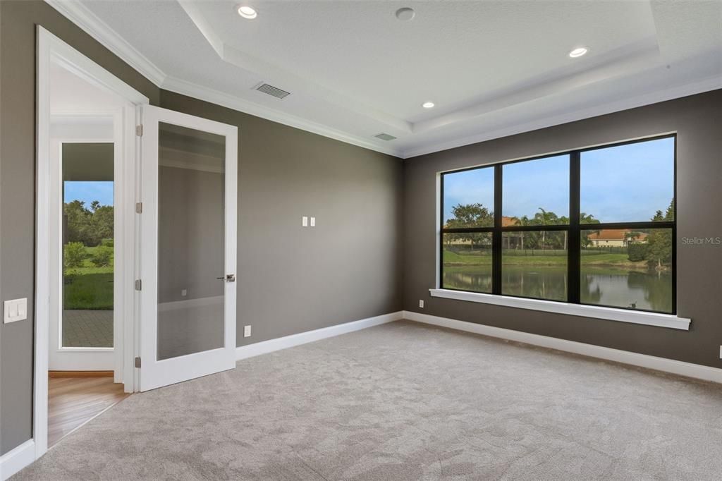 Off the main living space is this study/den/flex room which also overlooks the backyard.  It could also be a 4th bedroom with the addition of a closet.