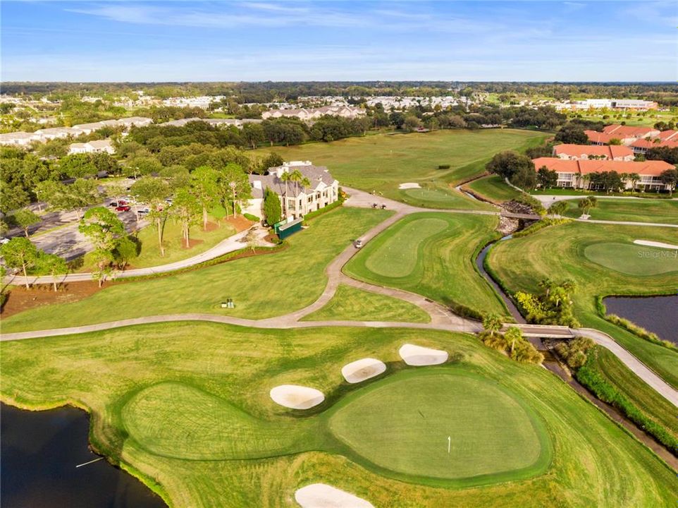 The beautifully manicured golf course is never crowded.