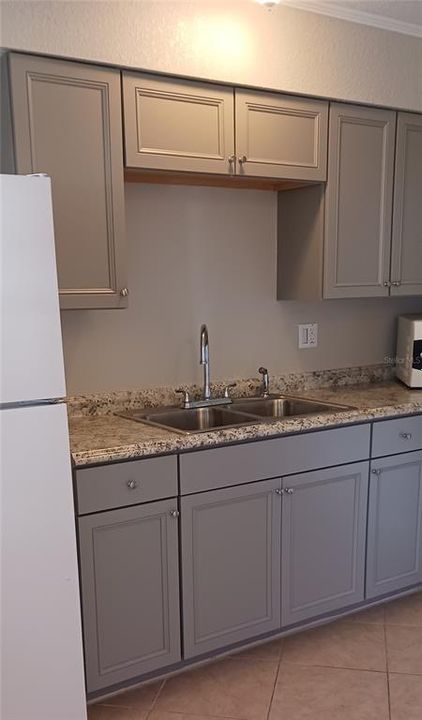 Kitchen wall with Fridge & double sink