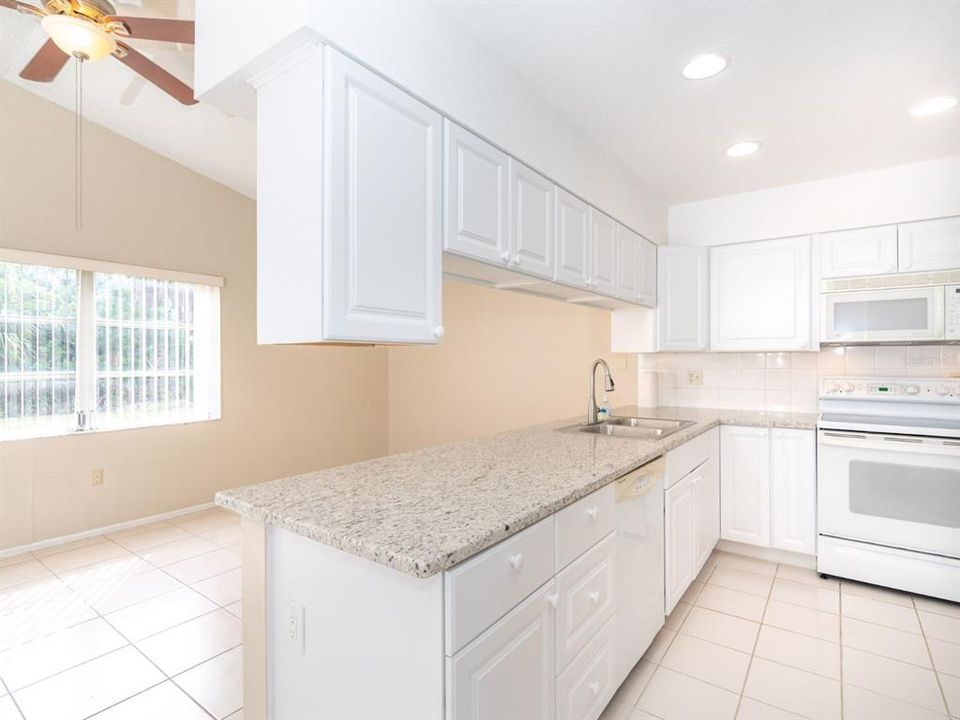 Kitchen over looking dining area