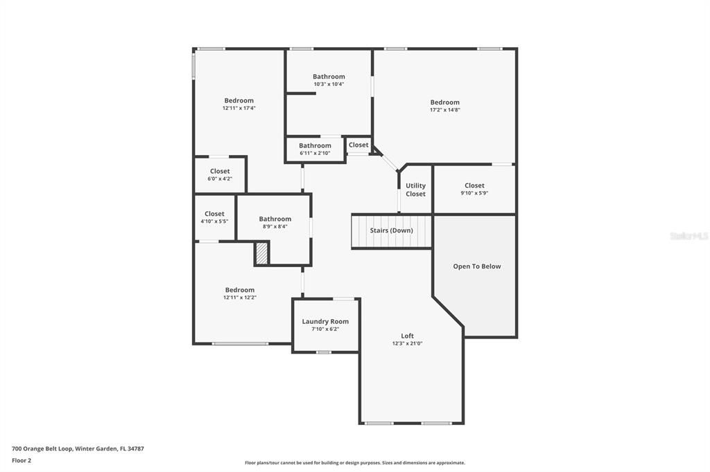 Measured second floor Floor plan