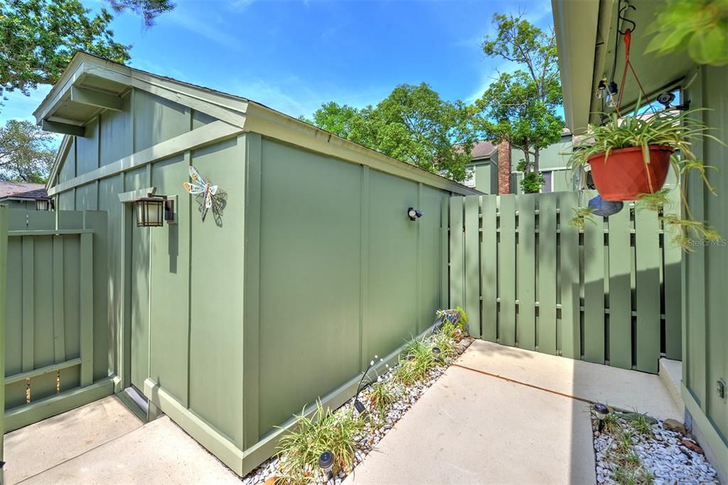 Entrance to garage and home.