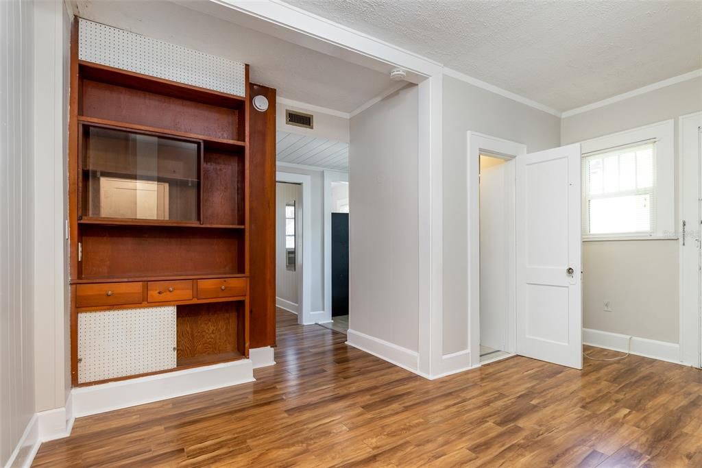 Dining room with built ins