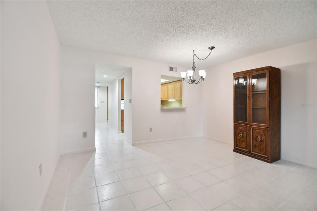 Dining area with pass through to kitchen