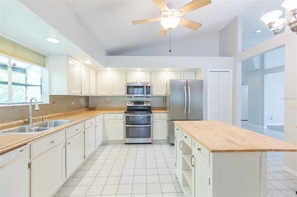 family room right off kitchen or large dining room