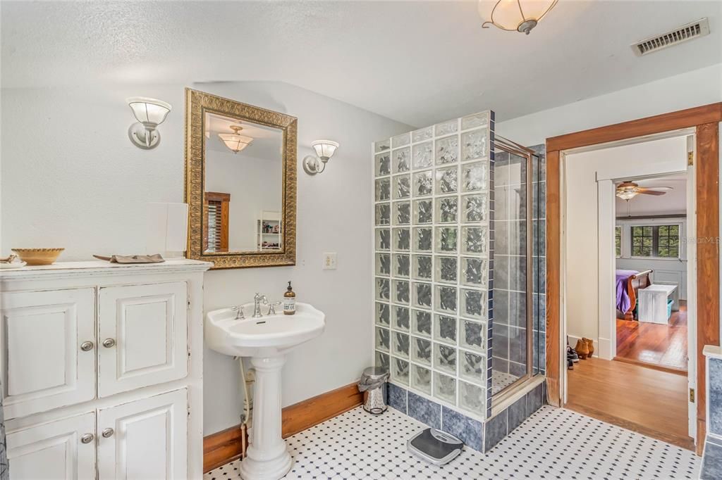 Primary bathroom soaking tub