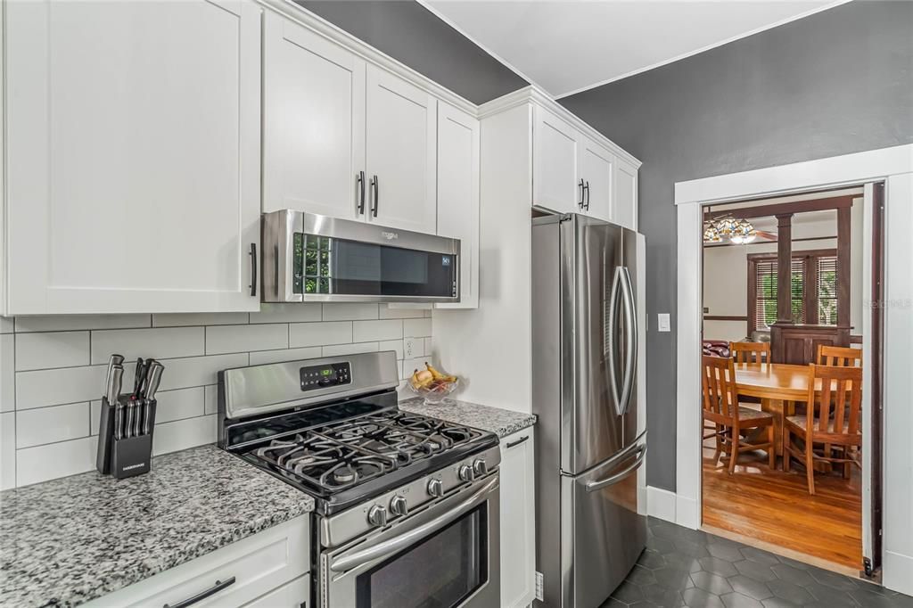 Kitchen with view to dining room