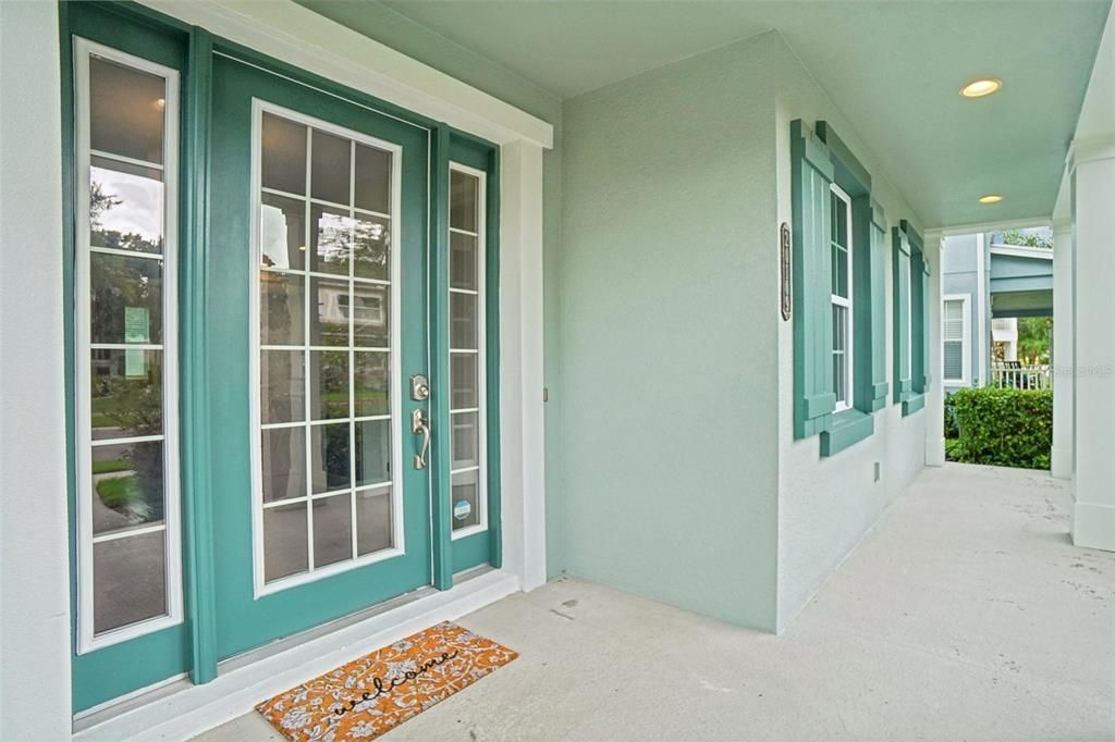 Straight ahead is the family room and kitchen