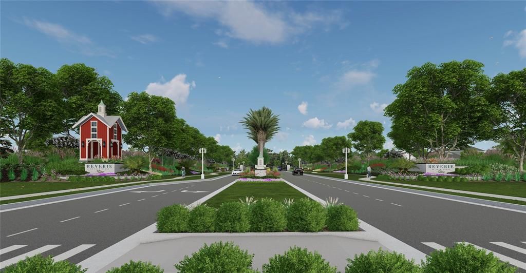 Reverie at Palm Coast Entrance Rendering