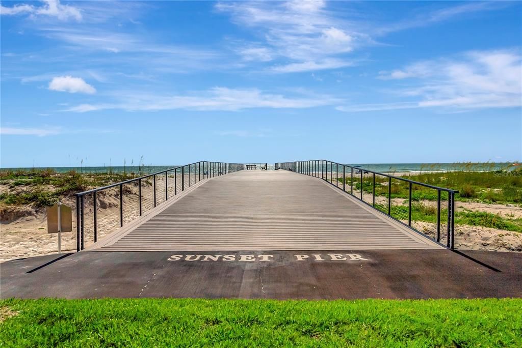 Private pier overlooking the beach