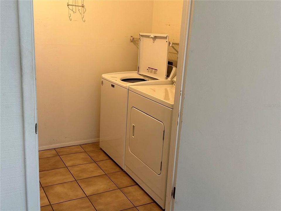 Inside laundry room in bonus room