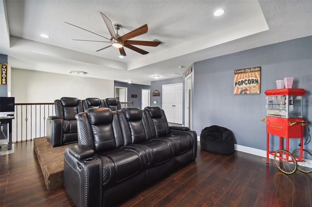 Upstairs theater/media room