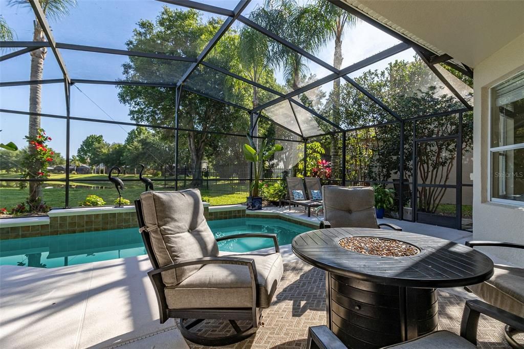 Refreshing pool is accessible from Primary Bedroom