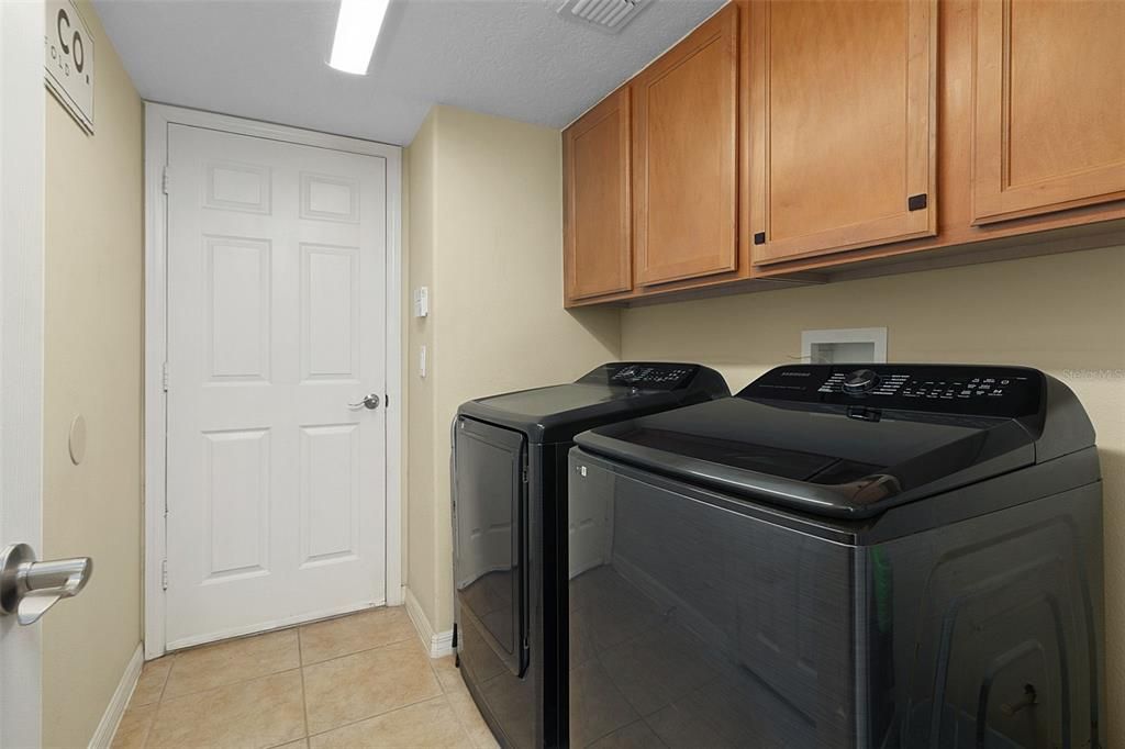 Laundry Room with stainless washer and dryer