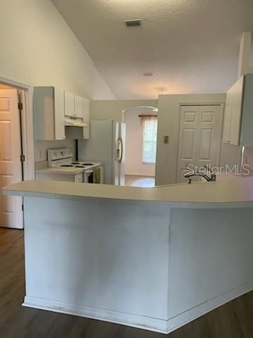 View of kitchen from Family room