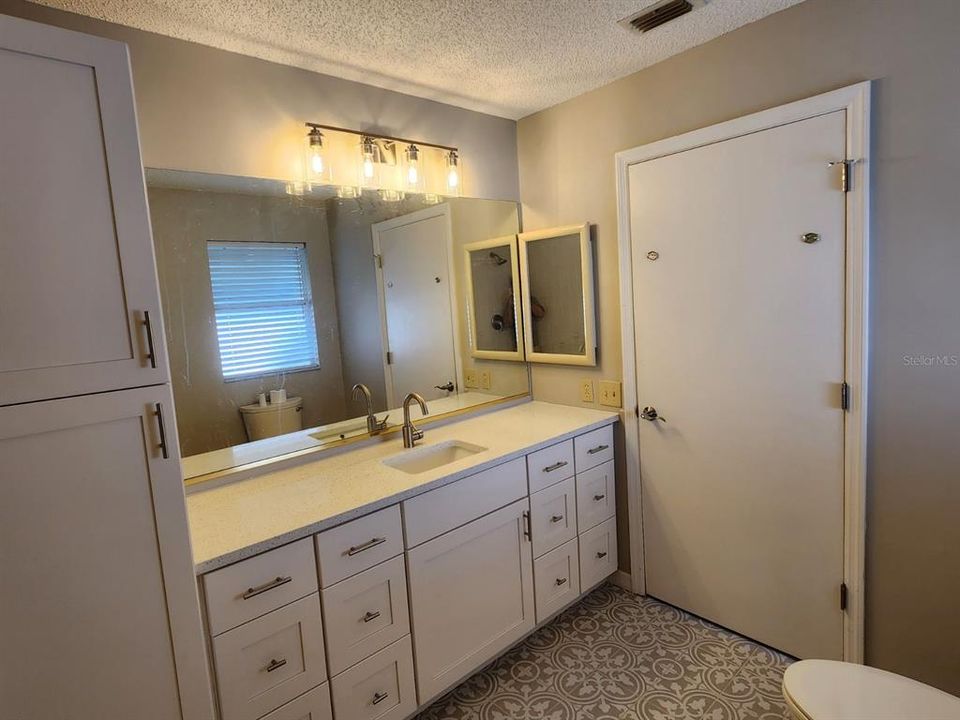 Second bathroom with Quartz counter top