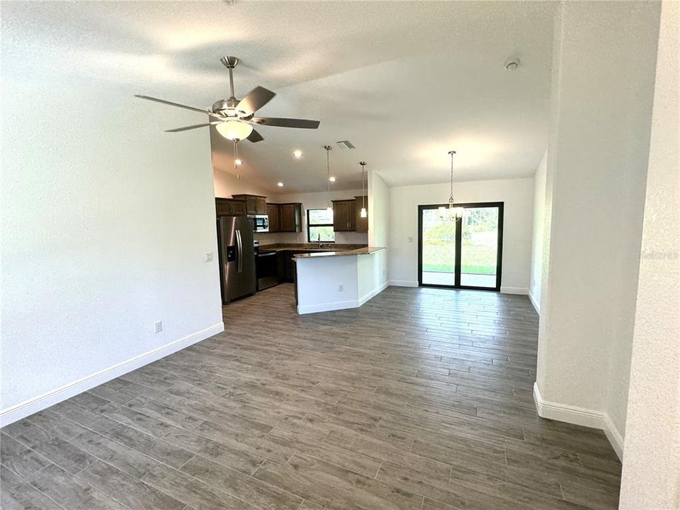 Livingroom view to Kitchen and Dining Areas