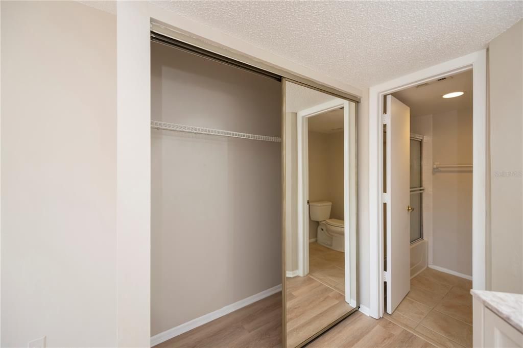 Long Closet W/Mirrored Door