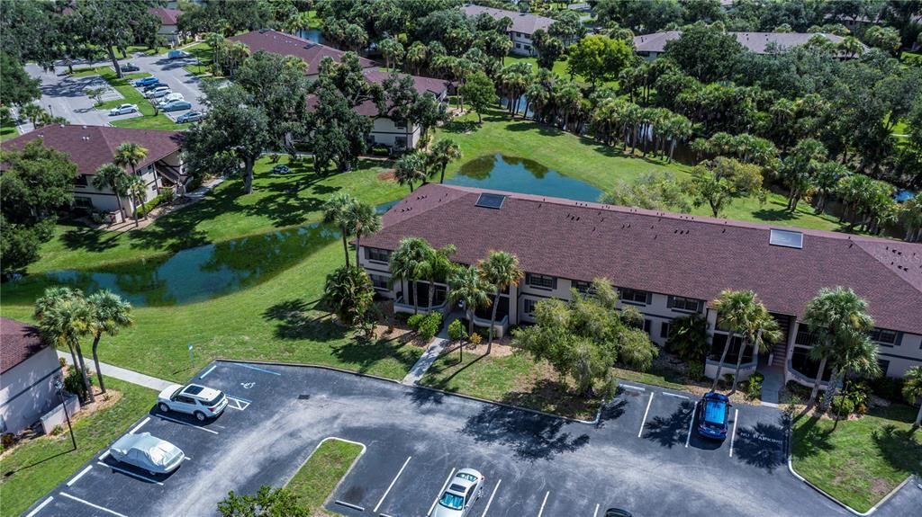 Aerial View of Front of Building