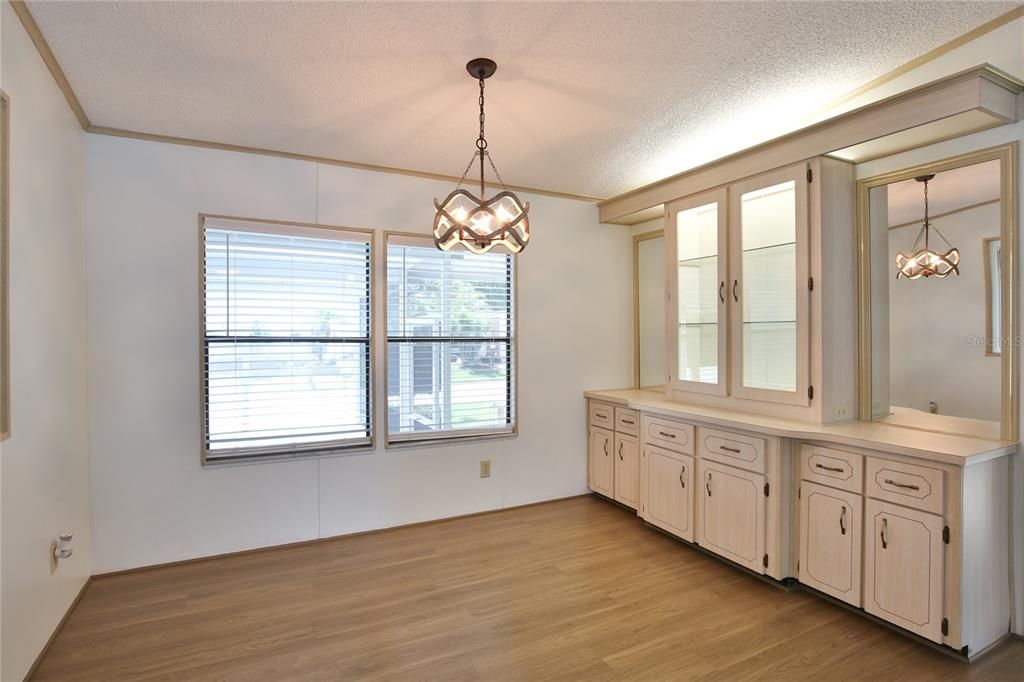 Dining Area w/Built-in Wall Hutch