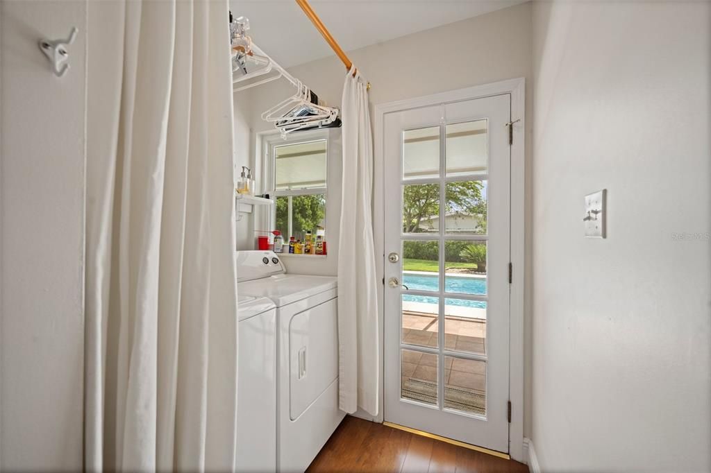 Laundry area just off the kitchen