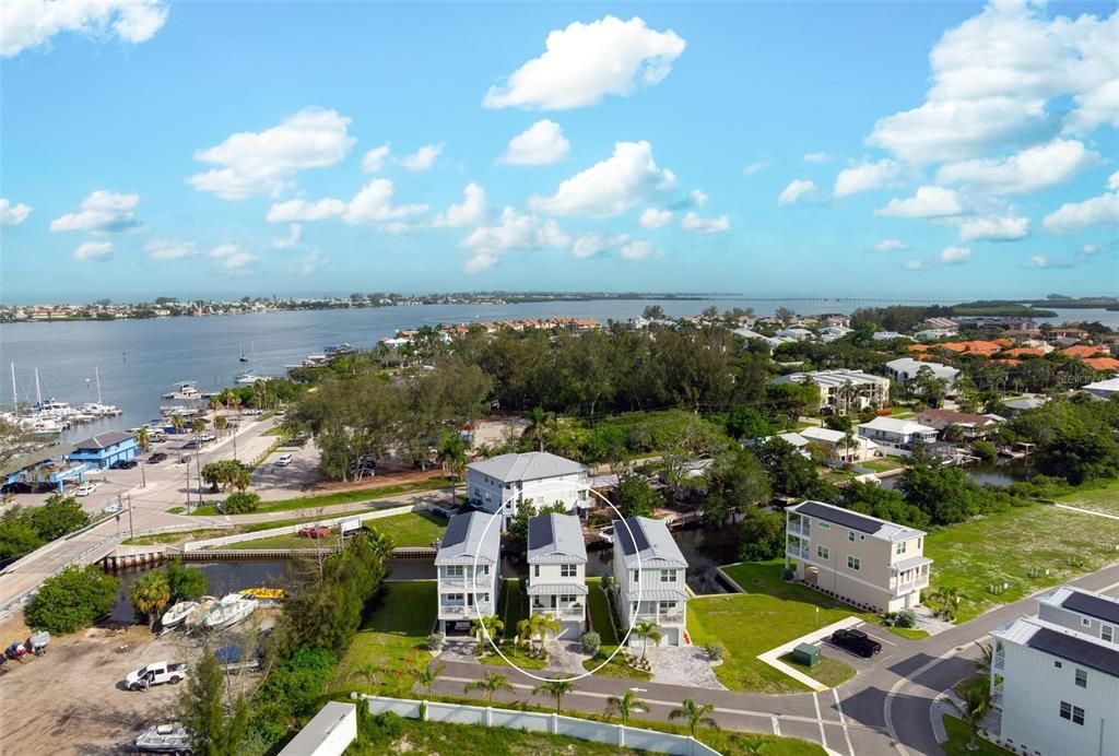 Aerial views northwest to Anna Maria Island