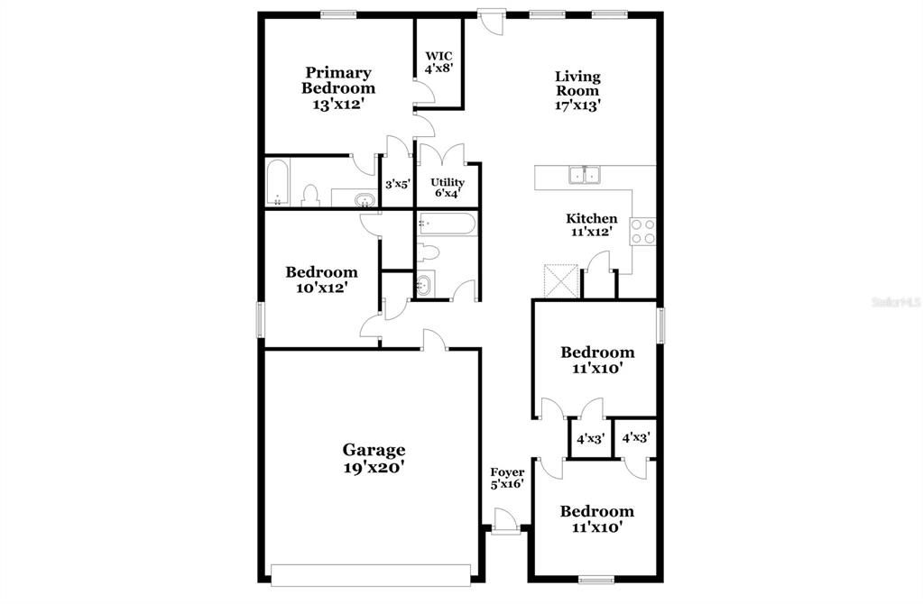 For Rent: $2,425 (4 beds, 2 baths, 1401 Square Feet)