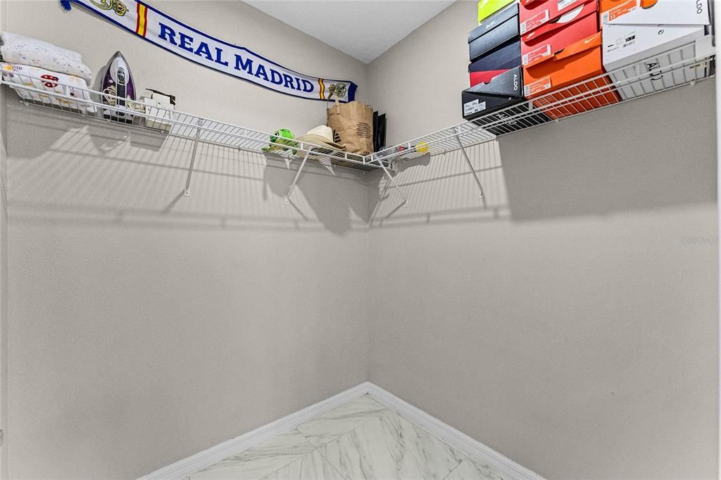 Master bedroom walk-in closet