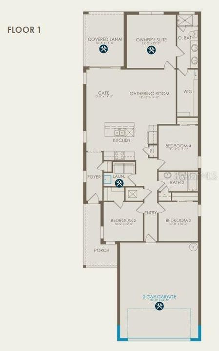 Floorplan with structural options