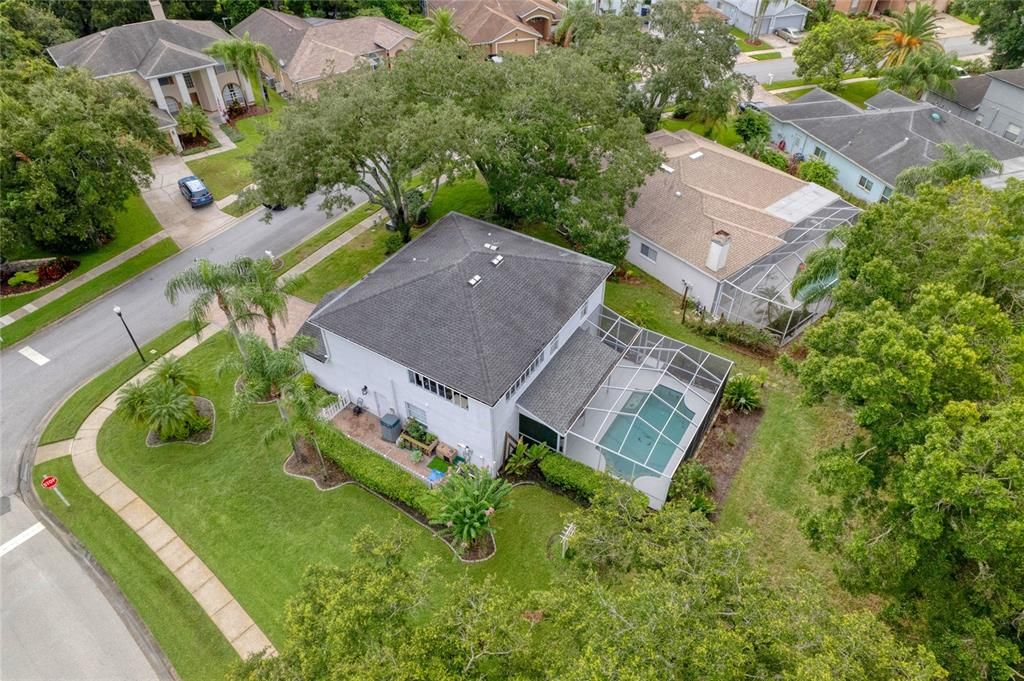 Aerial view of the home