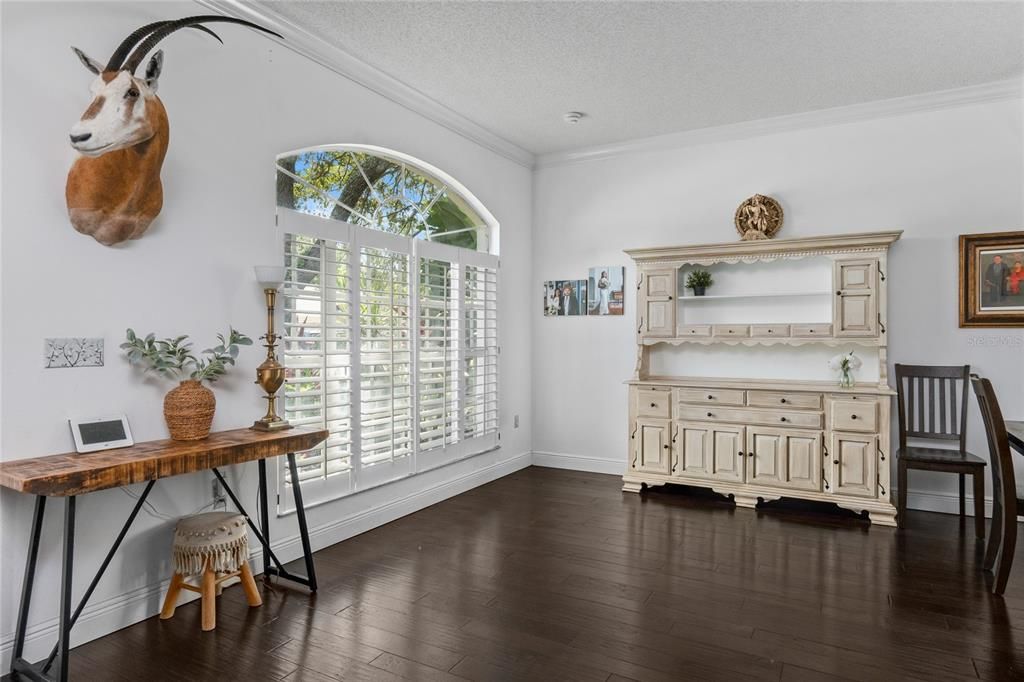 Plantation Shutters in the front of the home