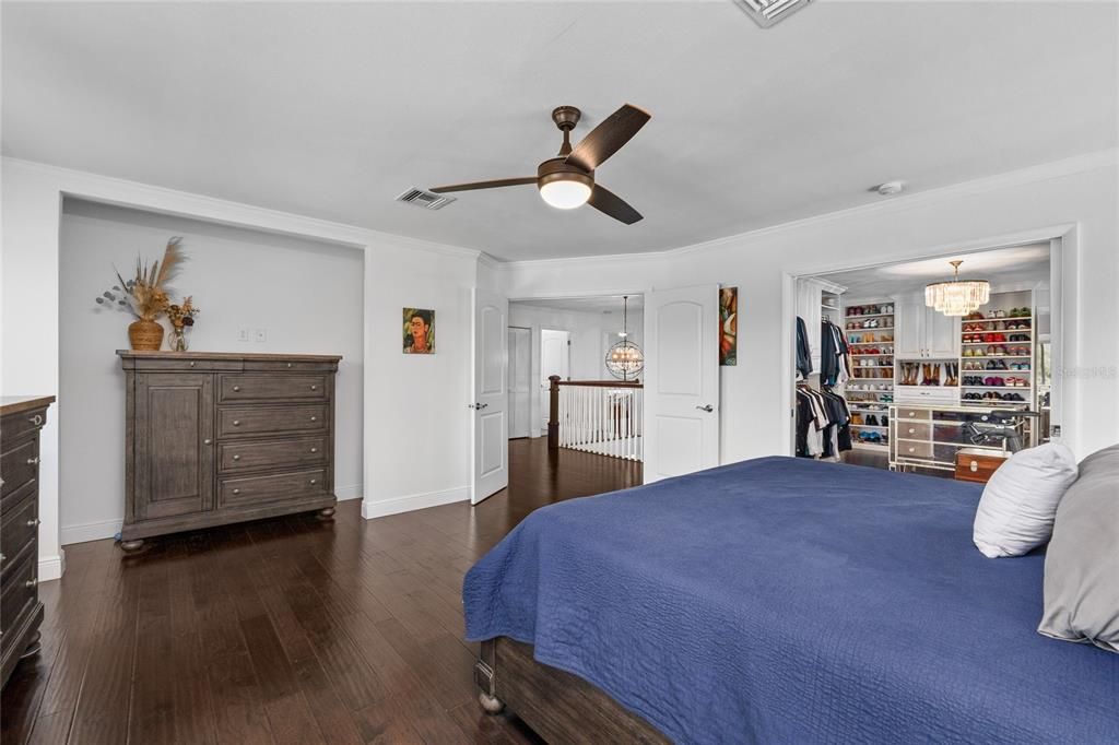 Primary Bedroom with a huge closet