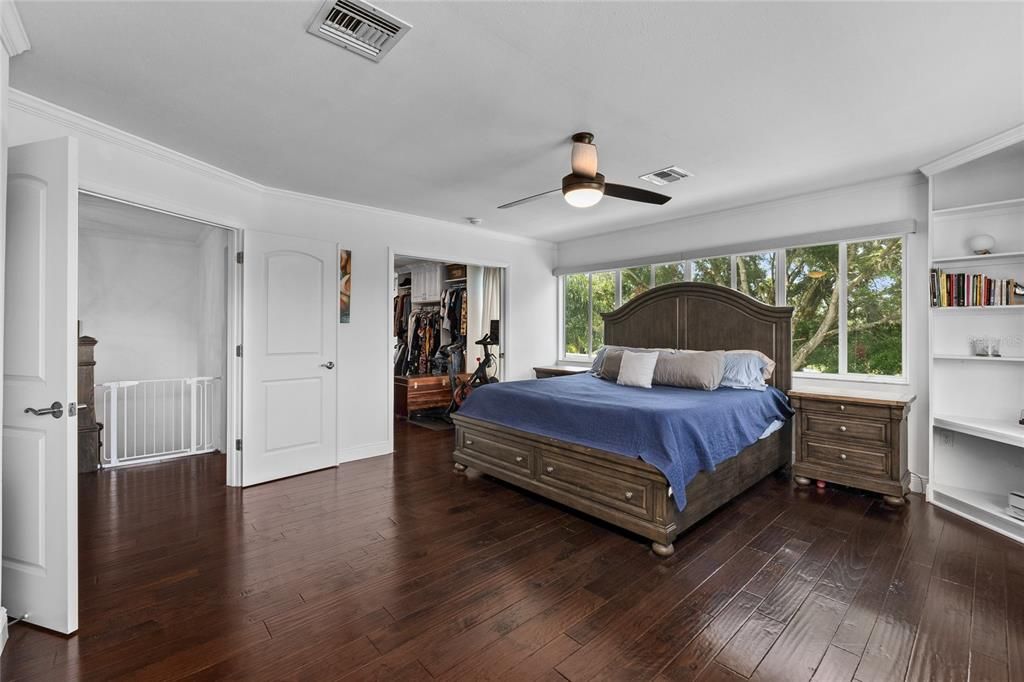 Large Primary Bedroom with Automatic Shades