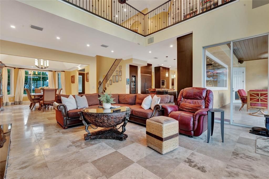 Family Room Open to the Kitchen and Dining