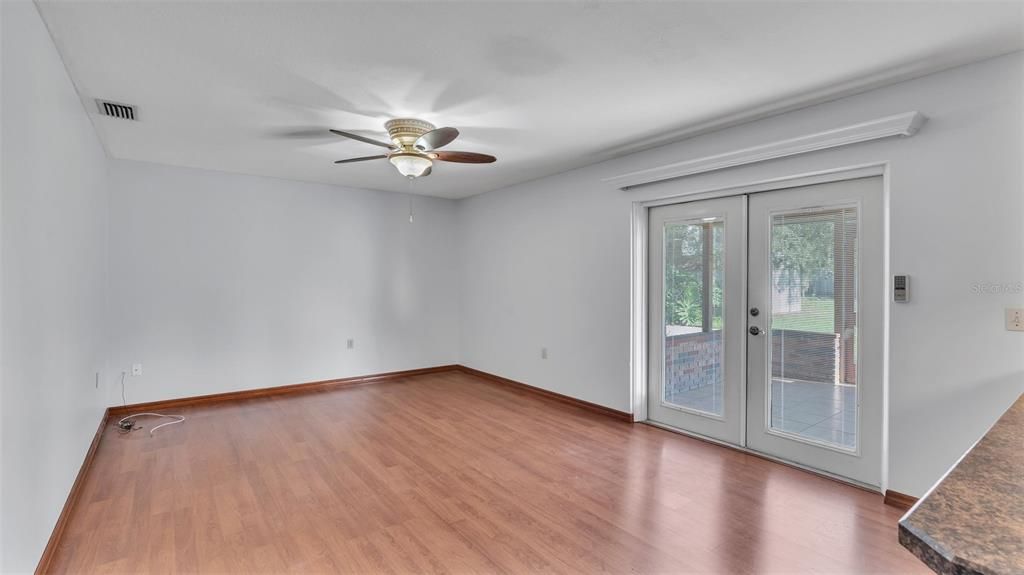 Living room off kitchen