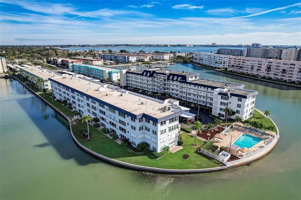 Pool at end of Bldg on Bay