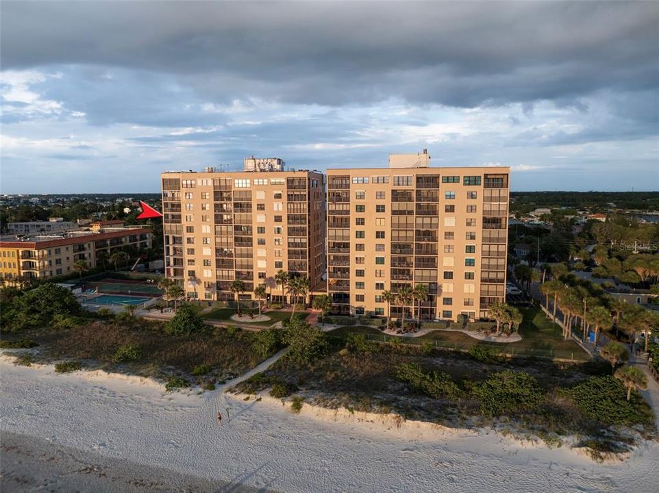 With over 400 foot of beach, there is plenty of area to relax by the shoreline or at the pool.