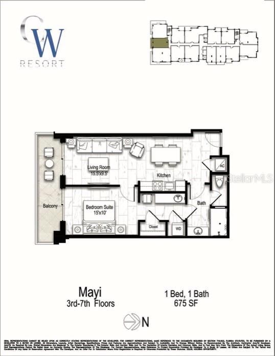 合同活跃: $651,250 (1 贝兹, 1 浴室, 675 平方英尺)
