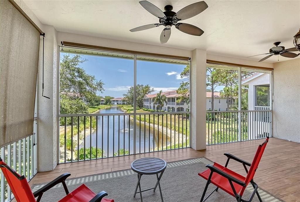 Balcony with water view