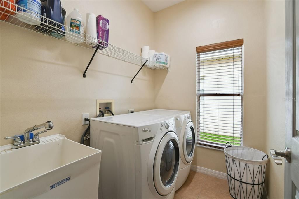 Separate laundry room w/Washer & Dryer