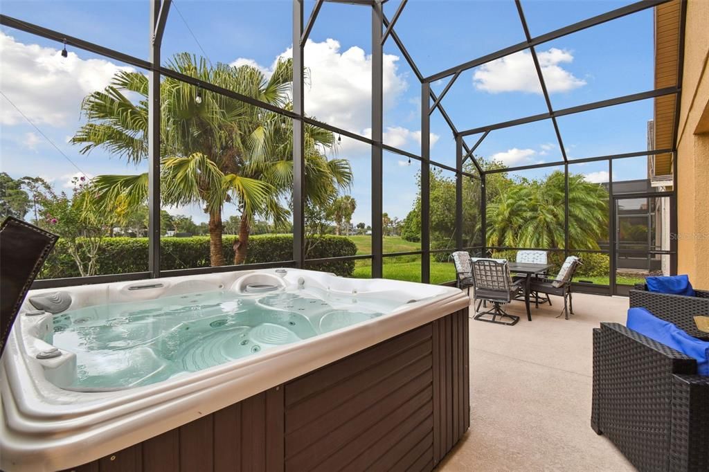 Enjoy the beautiful views from the included hot tub!